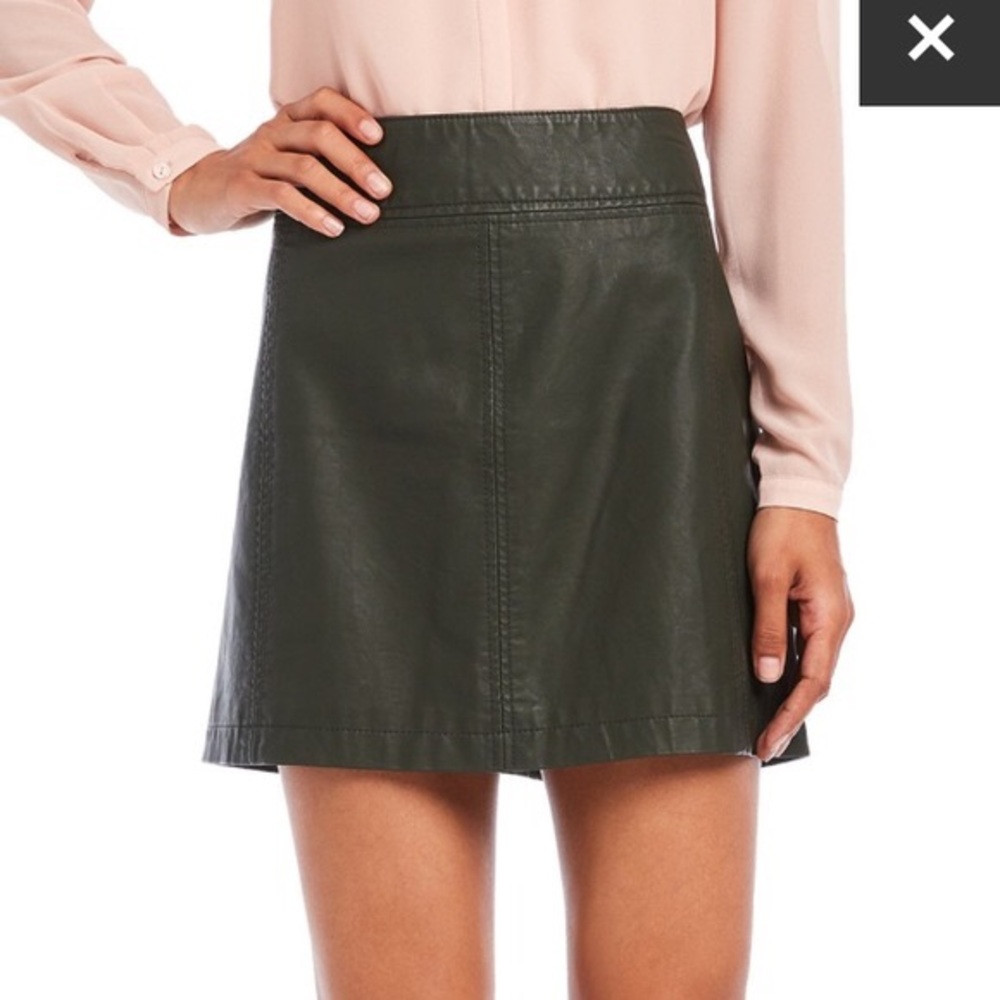 Free People Vegan Leather Skirt